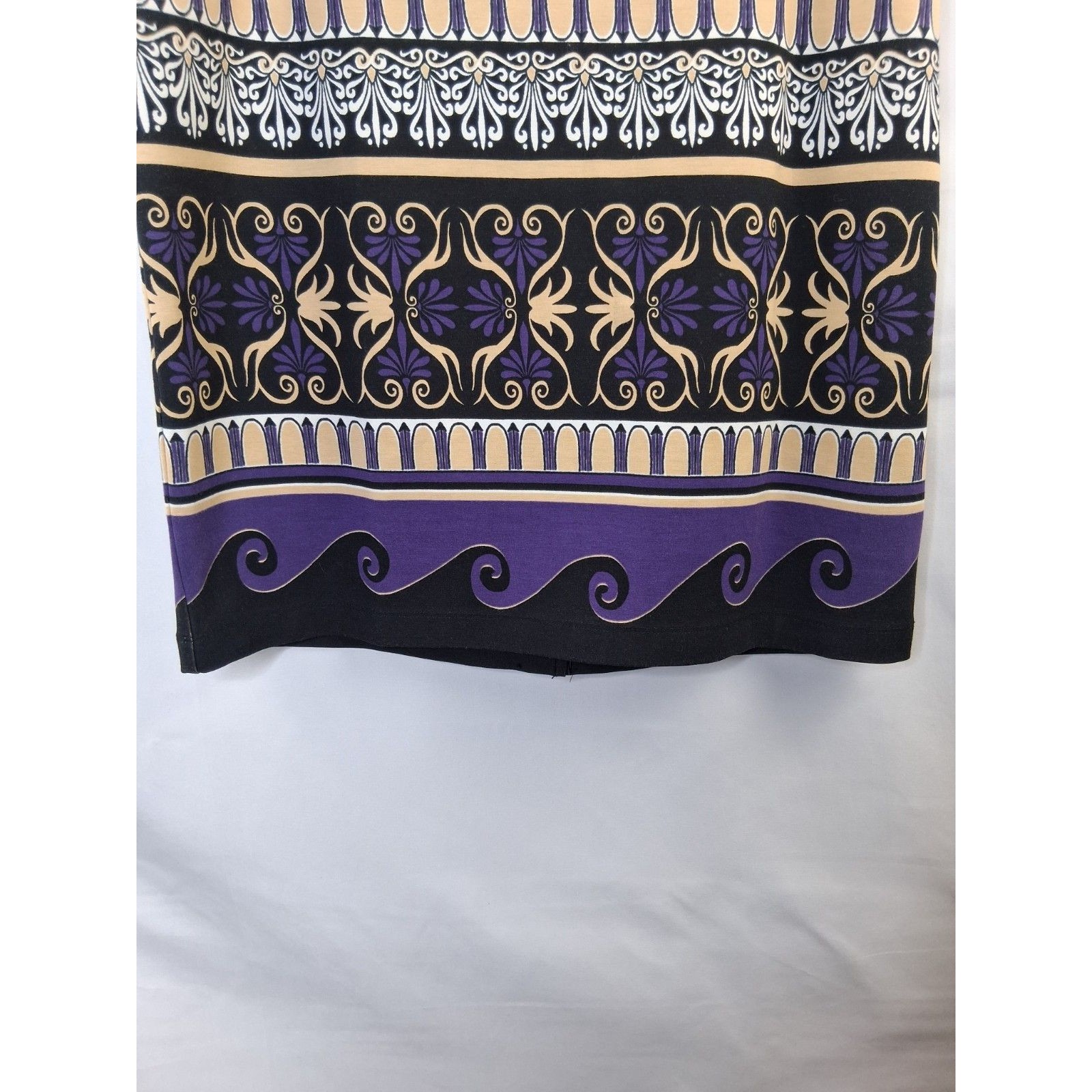 J. Mclaughlin Purple Black Print A-Line Pencil Mini Skirt Women's Size 6 Nwt — image 5 of 8